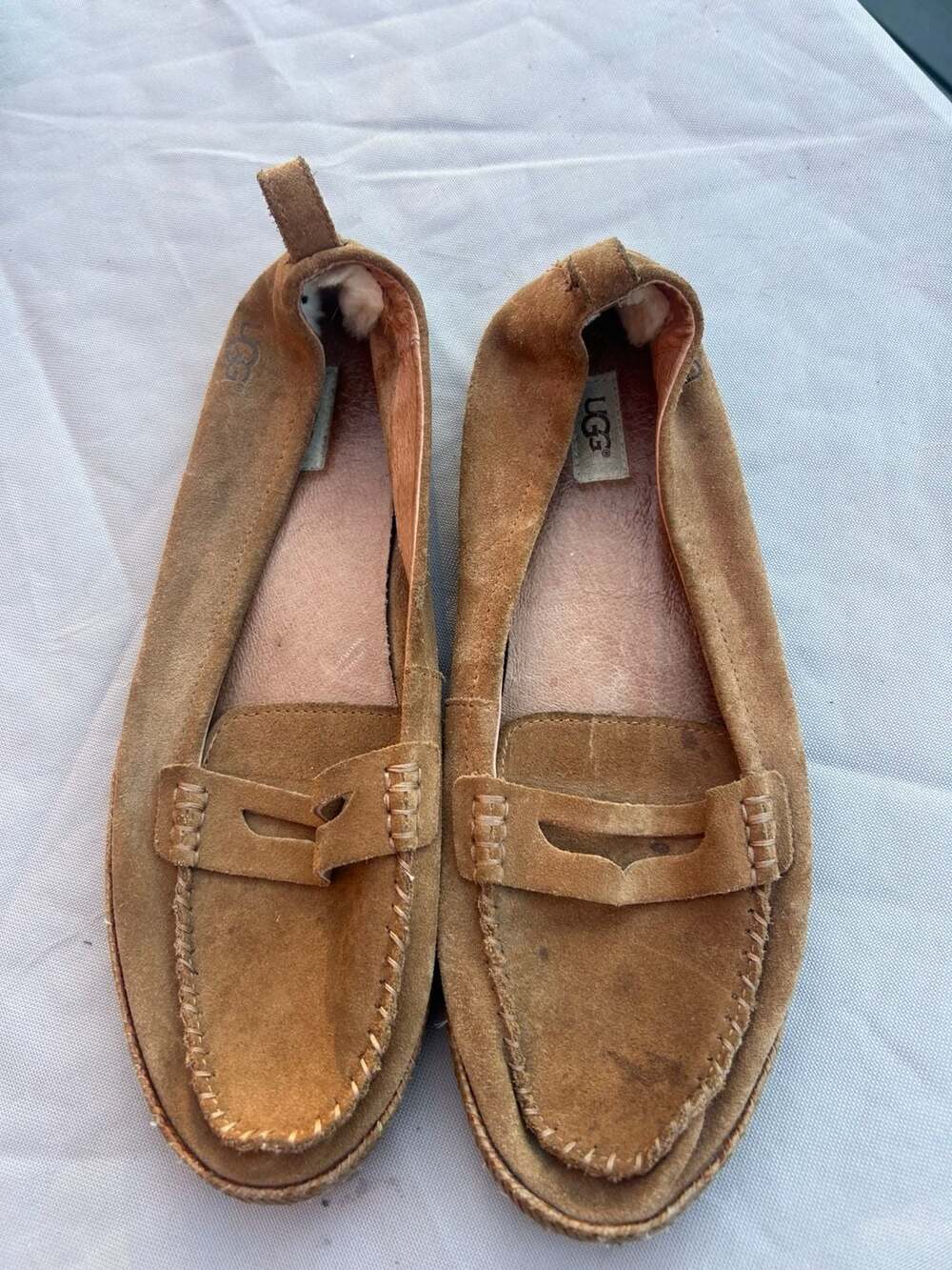 UGG Suede Penny Loafers Brown
